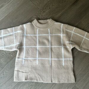 EUC Beige and White Thick Stripped Sweater